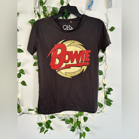 Chaser Tops - Bowie Graphic Black T-Shirt Sz. XS